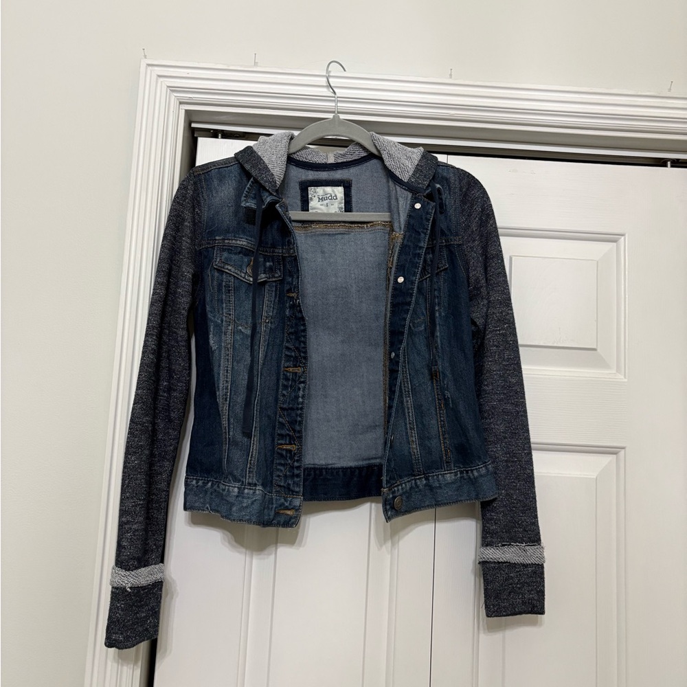 Mudd Denim Jacket with Gray Hood